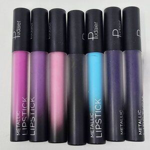 Pudaier ✦ Metallic Lipstick Set 7pc ✦ Vegan Gloss Finish Long-Lasting Color NWT